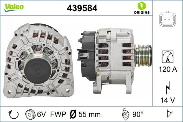 Alternatör 14v 125a Renault Clio II 01 06 Kangoo 01 06 Clio Symbol 01 09 Symbol II 08 Duster 10 Logan 06 Sandero 08 1.5dci