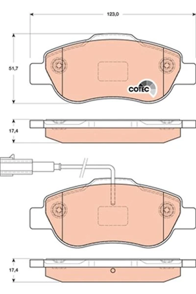 Ön Balata Doblo 1.3-1.6-1.9 Jtd 02 > Fiorino 1.3-1.4 Mtj 08 > Fiat 500 1.4 07 >
