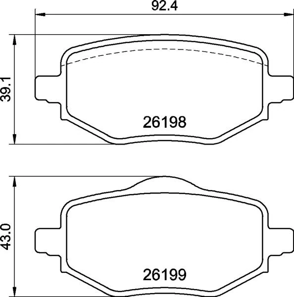 Arka Fren Balatasi Otomati̇k El Freni̇ Corsa F-C4-208-2008-Ds3