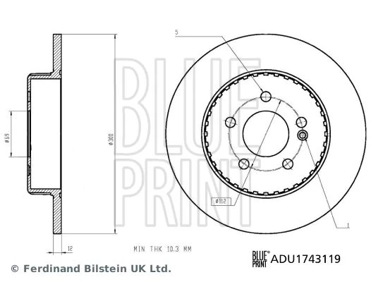 Fren Diski Arka Mercedes C-Class W205 S205 C205 A205