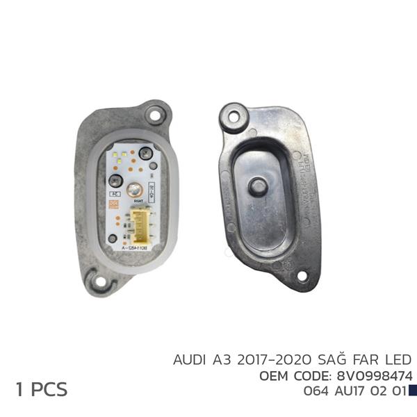 Audi A3 2017-2020 Sağ Far LED Modül 8v0998474