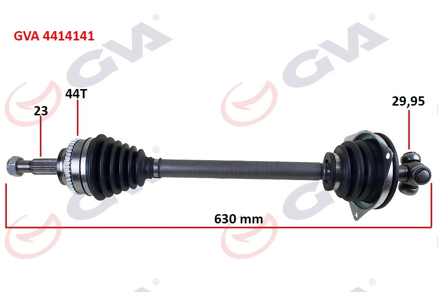 Komple Aks Sol Clio 2-Kangoo 2 1.5 Dci 02> ABS Li̇ 630mm 44di̇ş Kalın Freze