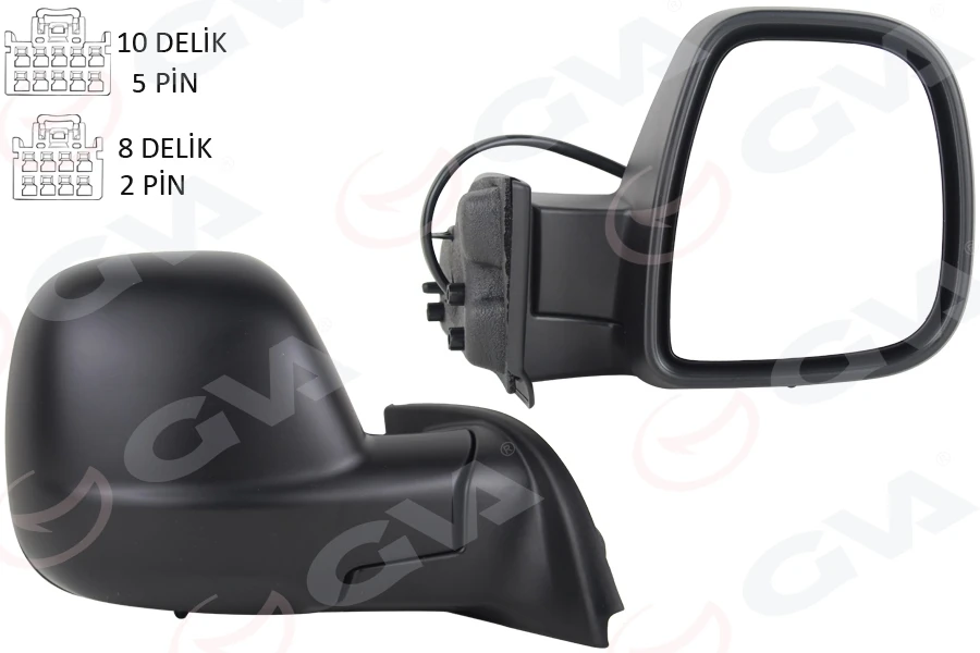Dış Di̇ki̇z Aynası Sağ Berlingo-Rifter 2019>combo-Proace City 19> Elektri̇kli̇ Desenli̇ Rezi̇stansli Sensörlü