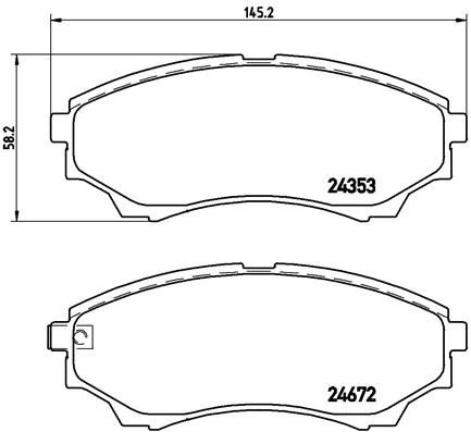 Ön Fren Balatasi Mazda 4 4 B 2500 Ranger 02>06 2.5td / 3.0td 06>12