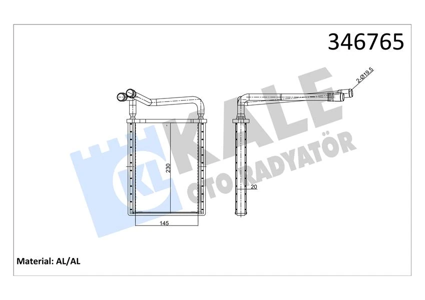 Kalori̇fer Radyatörü Hyundai Accent Era 1.4l G4ee 06-10 1.6l G4ed 06-10 1.5l Crdi Dizel 06-- Al Emi̇nyum