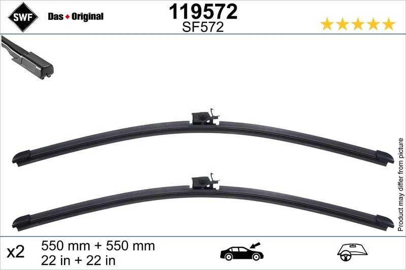 Silecek Supurgesi Takımı 550mm / 550mm Mercedes W246 W205 S205 C205 A205 N293 X253 C253 Swf