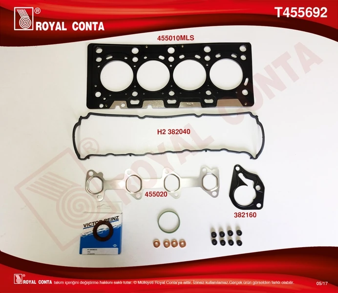 Üst Takım Conta Keçeli̇-Subap Lasti̇kli̇ Clio III-Megane II 1.5 Dci K9k 05