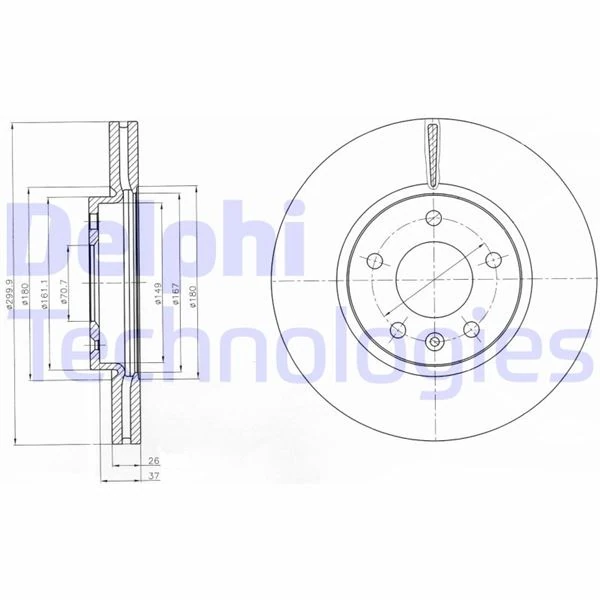 Ön Fren Aynası Insignia B 16 Inç 18> Astra J 09 > Zafira C 11 > Cruze 09 > 300x26x5dlxhavali 13502051