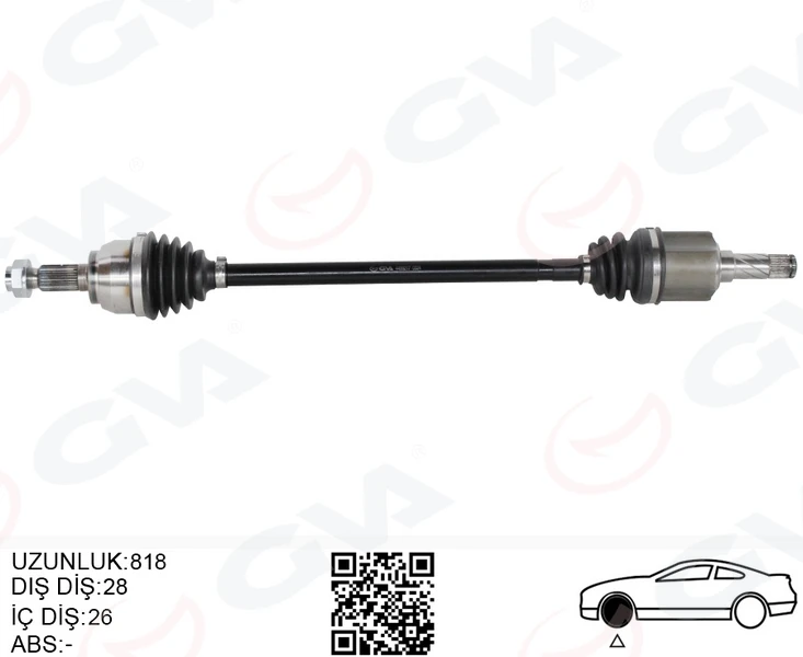 Komple Aks Arka Sağ/sol Freelander 2 L359 2.0 Si4 2.2td4 06<14 820mm Di̇ş 28 Di̇feransi̇yel Di̇ş 26