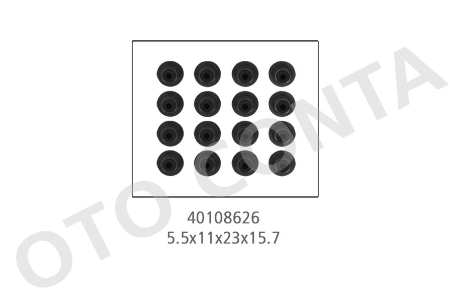 Subap Lasti̇ği̇ 16 Adet Clio II-Kangoo-Twingo I 1.2 16v 01 > 5.5x11x23x15.7mm D4d700-720-D4f702-704