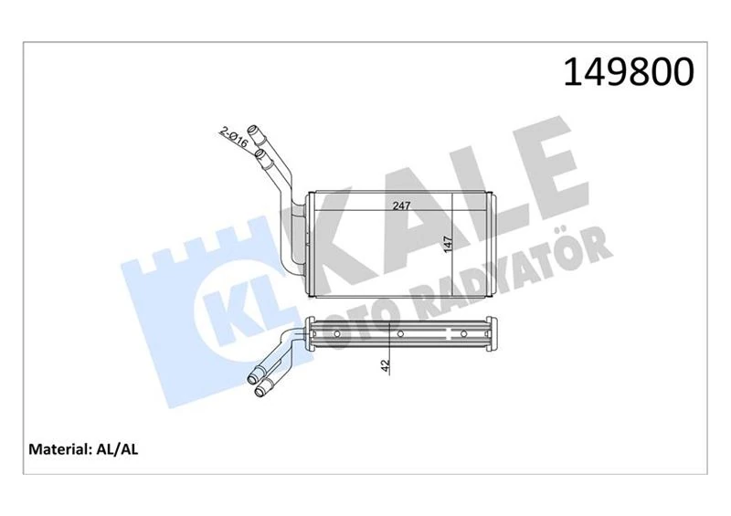 Kalori̇fer Radyatörü Ford Transi̇t 01>-Ac Kli̇masiz