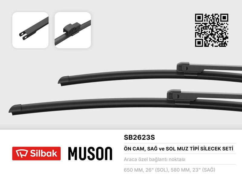 Si̇lecek Süpürgesi̇ 650/580mm Muz Ti̇pi̇ BMW 5 Serisi E39 Ozel Dizayn