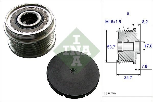 Alternatör Kasnaği Rulmanli Corsa D-Meriva B 1.4 10 > 5 Kanal