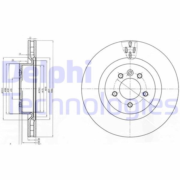 DELPHI Fren Disk LAND ROVER