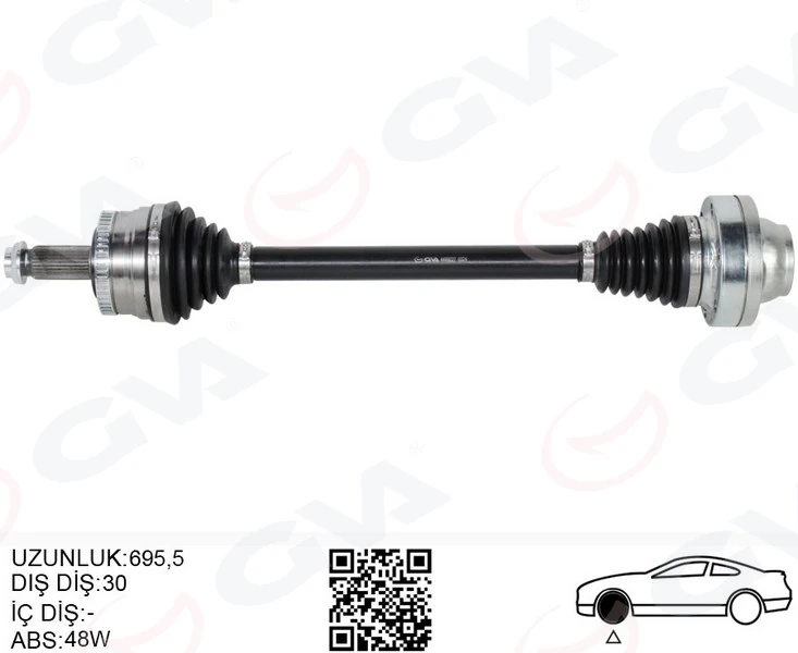 Komple Aks Arka Sağ/sol Range Rover 3 Vogue L322 02>12 692mm