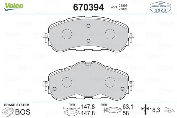 Ön Fren Balatasi 283mm Astra L 21 Combo E 18 Berlingo 18 Partner 18 308 II-III 13 Rifter 18