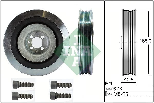 Krank Kasnaği Fiat 500l 12> Bravo I-II 00> Doblo 10> Freemont 11> Grande Punto 06> Linea 07> Marea 98> Alfa Romeo 147-156-159 Giulietta 10> Opel Astra H 06> Vectra C 04> 1.6d 1.9d 2.0d 6 Oluk