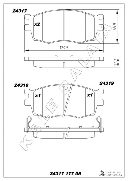 Ön Fren Balata Hyundai Accent Era 1.4l 1.6l Benzinli 06-10 1.5l Crdi Dizel 06-> / İ20 1.4l D4fc Crdi Dizel 08-> / Kia Rio 1.4l 1.6l Benzinli 05-> 1.5l Crdi̇ 06->
