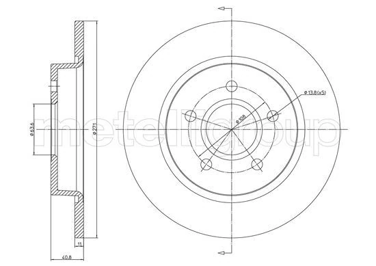 Arka Fren Disk Aynası Focus III 11>17 271x11x63.5x41x5dl