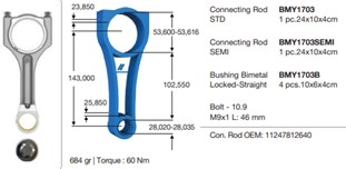 BMY Piston Kolu BMW, TOYOTA