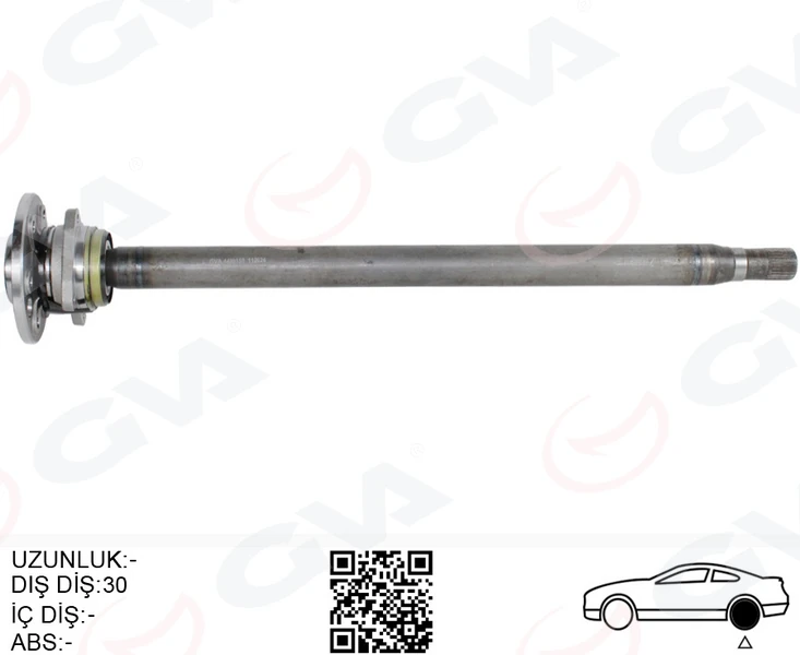 Aks Mili Arka Sağ Kalin Uzun 892mm Mercedes Sprinter B906 . Volkswagen Crafter 30-35-50 Z:29-30 Poryali