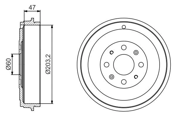 Fren Kampanasi Arka Fiat Grande Punto 05> Punto 12> Punto Evo 09>12 Opel Corsa D 06>14 Adam 12>19 203.2 / 47 Mm