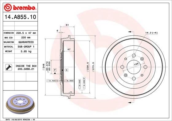 BREMBO Kampana FIAT