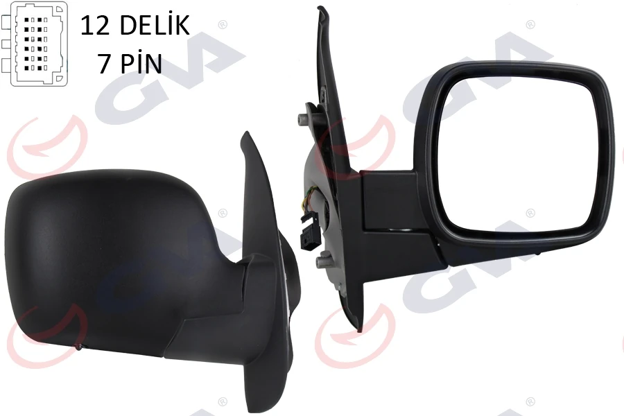 Dış Di̇ki̇z Aynası Sağ Kangoo 08 Elektri̇kli̇ Isitmali Sensörlü Konveks 7 Fi̇ş Vm-6131ehsr
