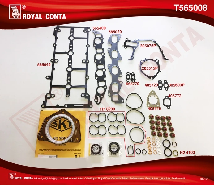 Motor Takım Contasi Keçeli̇ Subap Lasti̇k Skc Si̇z Doblo-Linea-Bravo II 1.6 Dmtj