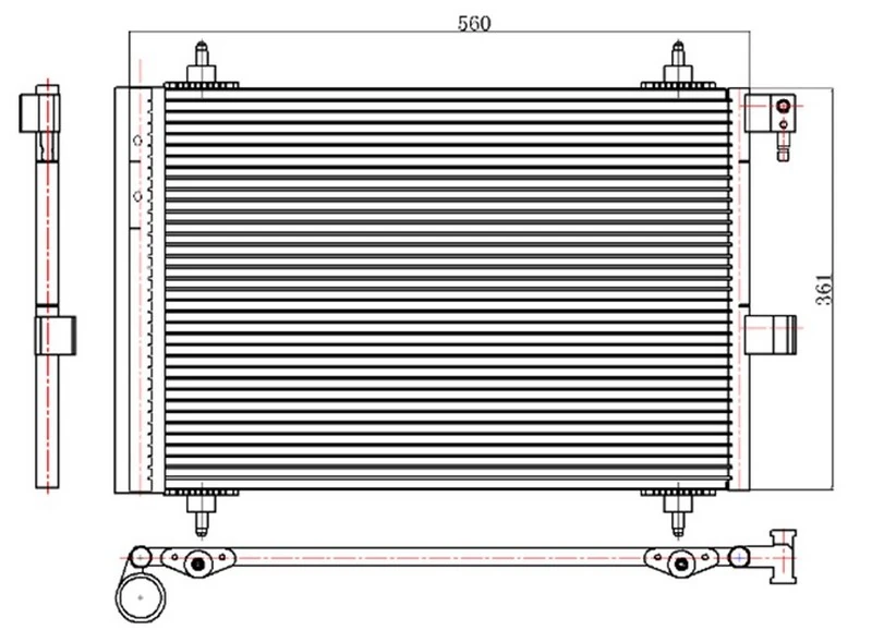 Kli̇ma Radyatörü Kondansör P407 04 11 P508 10 18 C5 04 17 1.6-1.8-2.0 Vti-Hdi