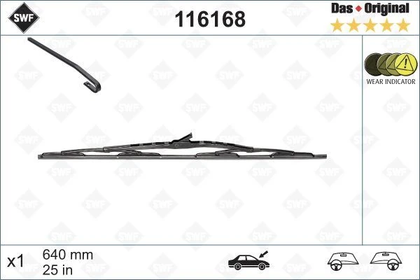 Silecek Supurgesi Ön 640mm Mercedes E-Class W210 S210 Swf