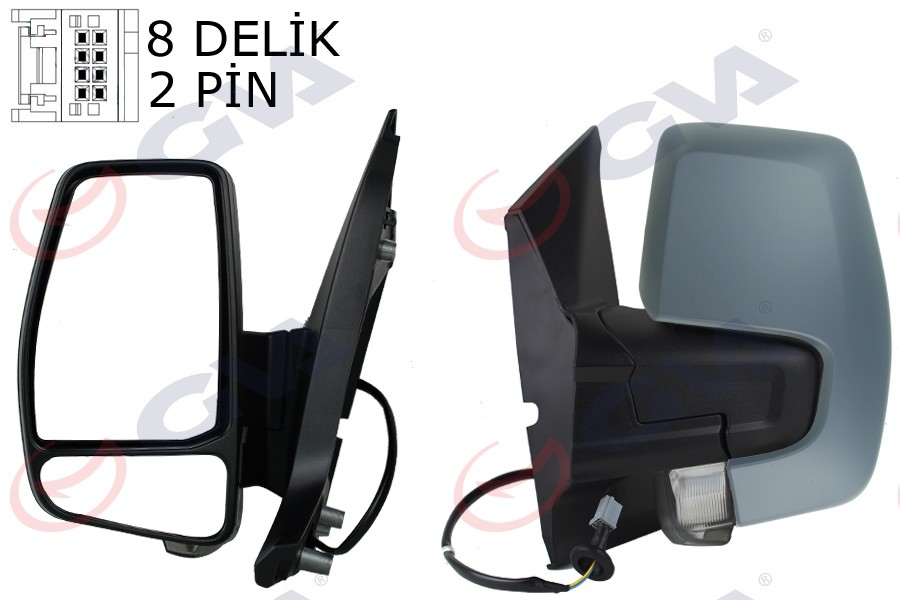 Dış Di̇ki̇z Aynası Sol Transi̇t Custom V362 12 17 Mekani̇k Astarli Si̇nyalli̇
