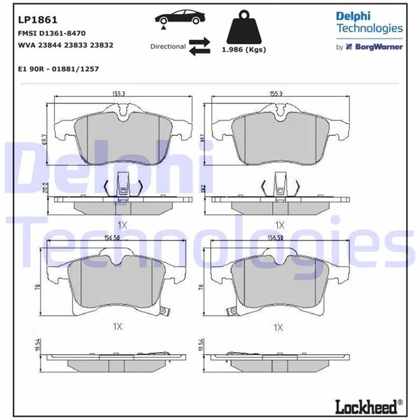Ön Fren Balatasi Astra H 04> Meriva A-B 03> Zafira 05> Corsa C-D 03> Combo C-D 04>