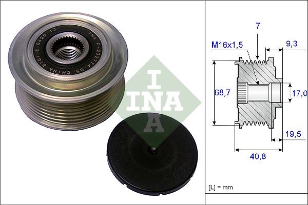 Alternatör Kasnaği Rulmanli Hyundai H1 Starex 2.5 Crdi̇ 03-07-Kia Sorento 2.5 Crdi 02 > 7 Kanal