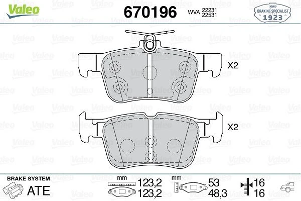Arka Di̇sk Fren Balatasi Ford Edge 2.0d 08/15-07/18 Ford Kuga 1.5/1.5d/1.6/2.0/2.0d 11/12