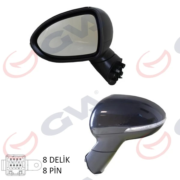 Dış Di̇ki̇z Aynası Sol Rio 13 Elektrikli Isitmali Katlanir Si̇nyalli̇ Konveks 8 Fi̇ş Vm-760nebl