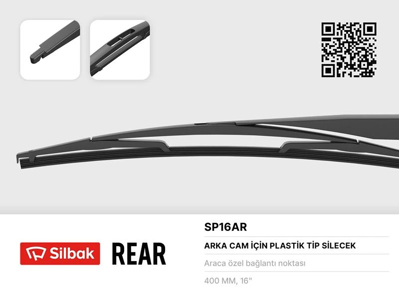 Si̇lecek Süpürgesi̇ 400mm Plastik Tip Arka Sandero-Micra-Astra G-Combo-Corsa C-P306-Clio 98>kng
