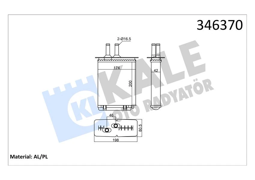 Kalori̇fer Radyatörü Punto 1.1-1.2-1.4-1.6-1.7 93-99