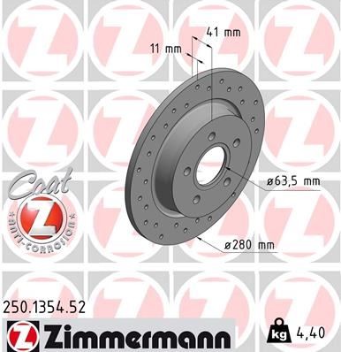 ZIMMERMANN Fren Disk ARKA FORD, VOLVO