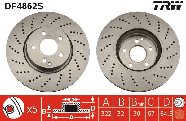 Fren Diski Ön Mercedes W204 S204 W212 S212 C207 A207