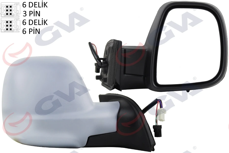 Dış Di̇ki̇z Aynası Elektri̇kli̇ Katlanir Sağ Partner-Berlingo 13-Astarli Konveks Cam Sensörlü Vm-8118ebpsr