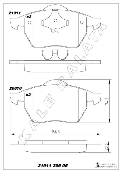 Di̇sk Fren Balatasi Ön Bora 1998-2005-Golf III-IV-New Beetle 1999-2010-Passata3 1996-2003-TT 98-06