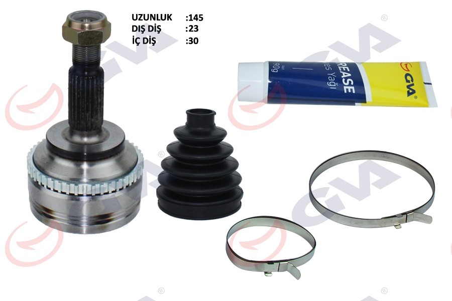 Aks Kafasi Dış Ön Clio II 98-05 Kangoo 98-08 1.5dci ABS Li̇ 44di̇ş Kalin Freze 23x30x57.5 145mm