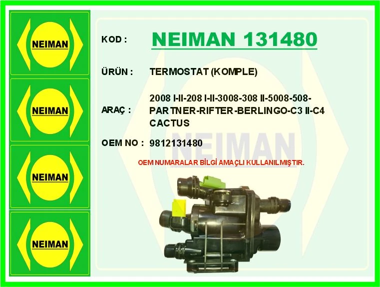 Termostat Komple Astra L-Corsa F-Mokka-Crossland-Grandland-Combo E-P208 I-II-P2008 I-II-P3008-P308 II-P5008-P508-Partner-Rifter-Berlingo-C3 II-C4 Cactus-Picasso-C5 Aircross 1.2 Thp-Puretech Eb2