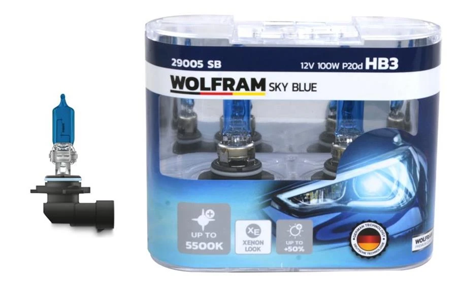 Ampul 12v Hb3 100 P20d Sky Blue Beyaz Işik