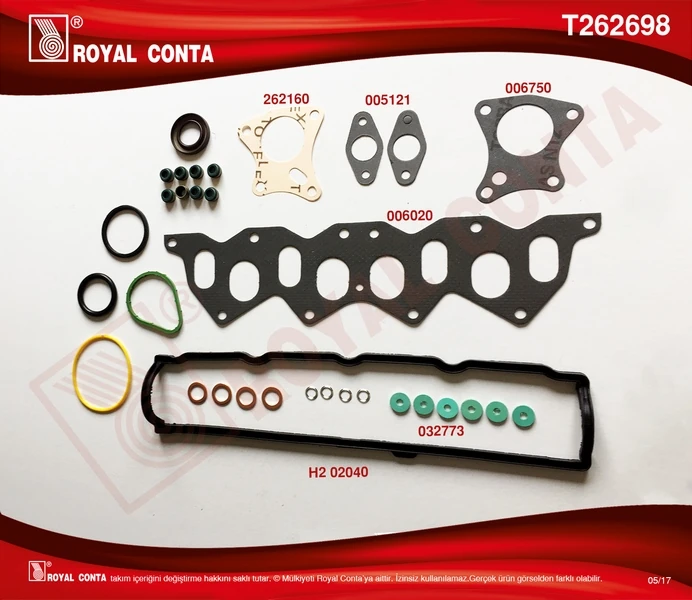 Motor Üst Takım Conta Skt Keçeli̇ Si̇li̇ndi̇r Kapaksiz Kangoo-Exp-Clio-F8q