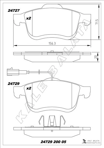Ön Balata Fiat Doblo III 10> Opel Combo 12> 1.3d Mtj 1.4 1.6d Mtj 2.0d Mtj Çi̇ft Fi̇şli̇ Tek Fi̇şli̇