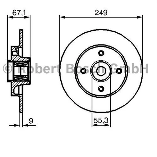 Arka Fren Aynası Adet P307-C4 1.4-1.6-2.0 Hdi̇ 05> 249x9x4dl Poryali 0986479s42