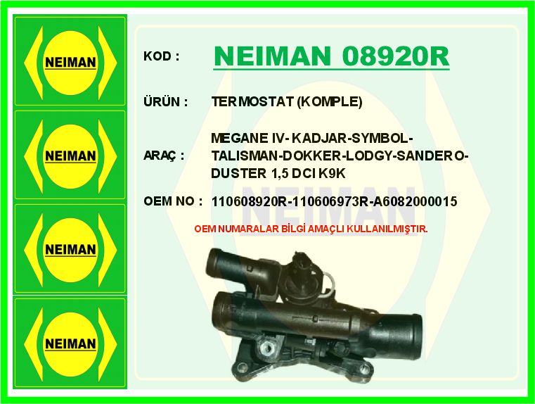 Termostat 80 C Renault Megane IV 18> Kadjar 18> Duster II 18> Clio V 19> Captur II 20> 1.5bluedci Euro 6 . Mercedes W177 V177 W247 W415 C118 X118