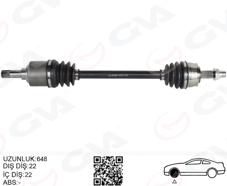 Komple Aks Sol Ön Fiat Grande Punto 199 1.2 Mpi M-T 05-12